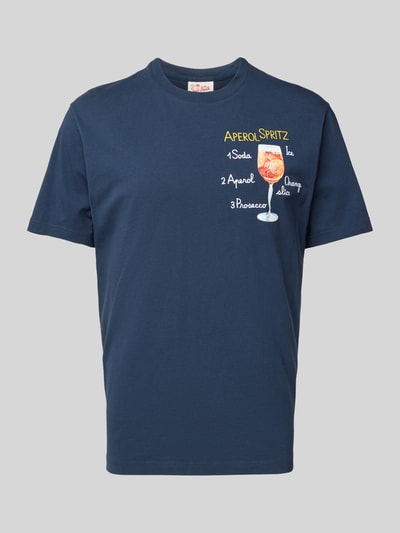 MC2 Saint Barth T-shirt met statementstitching Marineblauw - 1