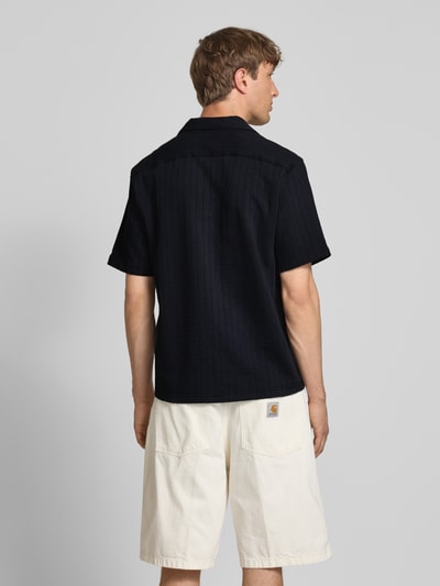 Only & Sons Regular fit poloshirt met seersuckerstructuur, model 'MALES' Zwart - 5