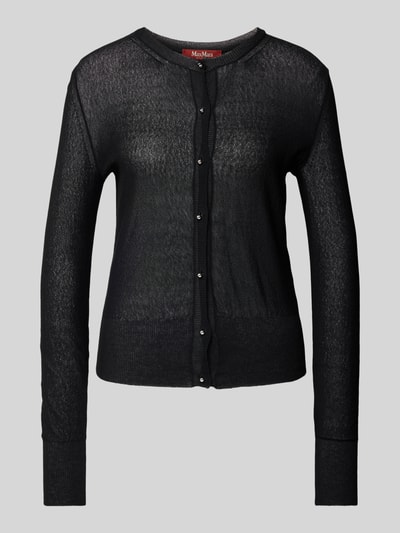 Max Mara Studio Cardigan mit Rundhalsausschnitt Modell 'CORINTO' Black 2