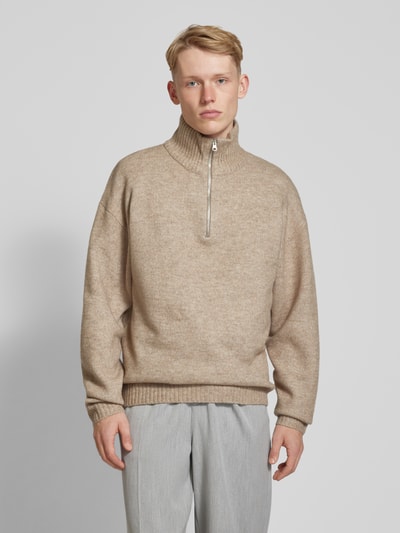 Jack & Jones Troyer mit gerippten Abschlüssen Modell 'OLLIE' Beige 4