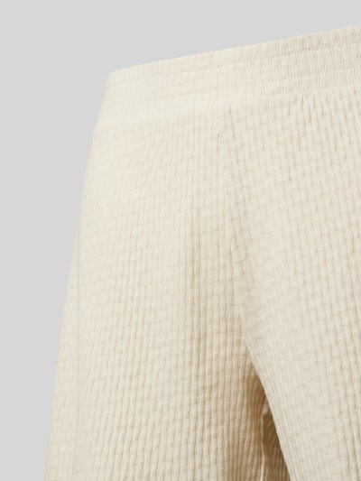 Jake*s Casual Spodnie od piżamy o kroju regular fit z fakturowanym wzorem Écru 2