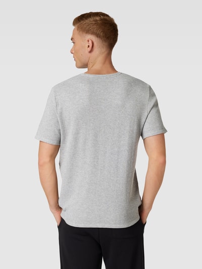 BOSS T-Shirt mit Strukturmuster Mittelgrau Melange 5