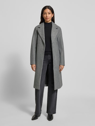 VERO MODA Płaszcz o kroju relaxed fit z wiązanym paskiem model ‘FORTUNEAYA’ Średnioszary melanż 1