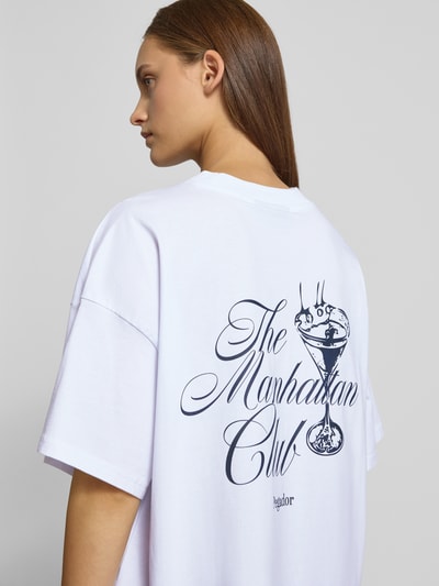 Pegador Oversized T-shirt met logoprint, model 'Azana' Wit - 3