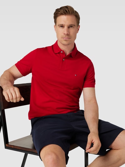 Tommy Hilfiger Poloshirt met labelstitching Rood - 3