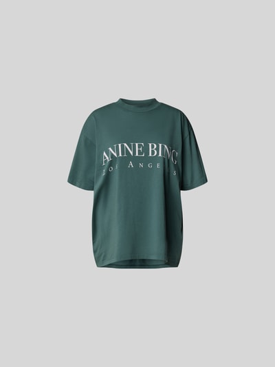 Anine Bing Oversized T-Shirt mit Logo-Print Dunkelgruen 2