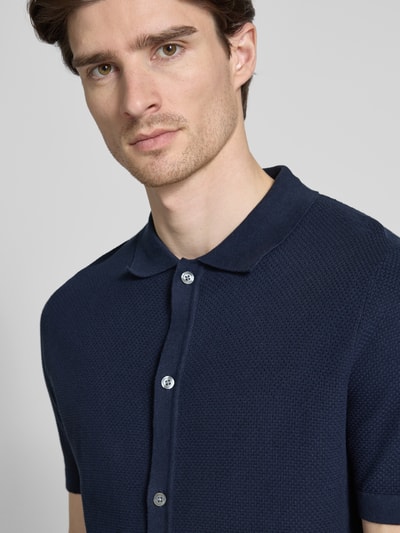 Christian Berg Men Vrijetijdsoverhemd met knoopsluiting Marineblauw - 3