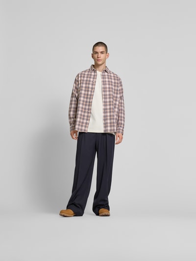 Wood Wood Relaxed Fit Freizeithemd mit Knopfleiste Hellgrau 1