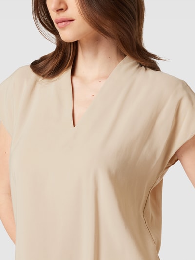 Taifun Blouseshirt met V-hals Hazelnootbruin - 3