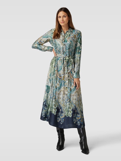 Emily Van den Bergh Maxikleid mit Paisley-Muster Petrol 4