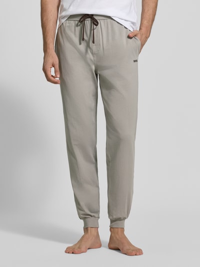 BOSS Regular Fit Sweathose aus Baumwoll-Mix Modell 'Mix&Match Pants' Stein 4