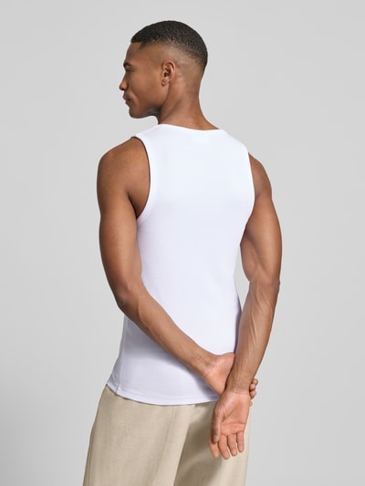 Jake*s Studio Men Skinny Fit Tanktop in Ripp-Optik Weiss 5