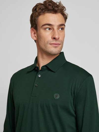 BOSS Regular fit poloshirt met labelbadge, model 'Paley' Groen - 3