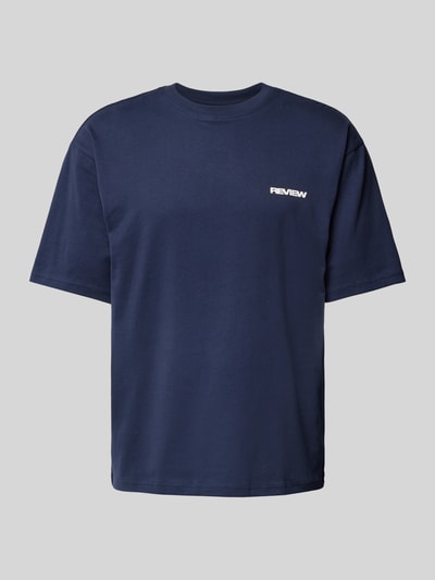 REVIEW Essentials T-shirt met logo Marineblauw - 2