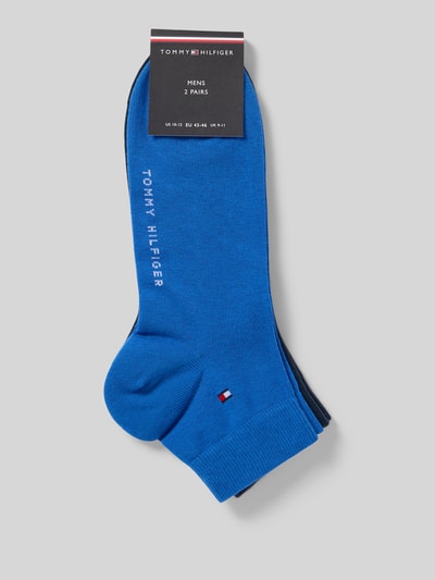 Produktfoto, Sokken uit katoenmix in set van 2 van Tommy Hilfiger voor heren, look effen, labelprint, versterkte hiel, elastische boord, fijngebreide materiaalverwerking