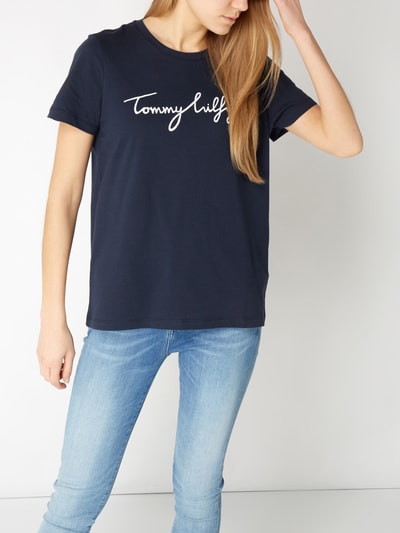 Tommy Hilfiger T-Shirt mit Logo-Print Dunkelblau 3