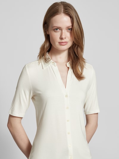 Marc O'Polo Regular Fit Jersey-Bluse mit kurzem Arm aus Viskose-Mix Weiss 3