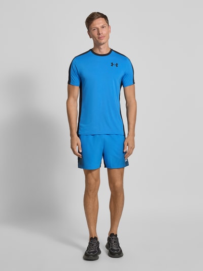 Under Armour T-shirt met geribde ronde hals Rookblauw - 1