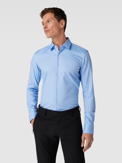 BOSS Slim Fit Business-Hemd mit Kentkragen Modell 'HANK' Bleu 4