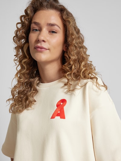 Armedangels Sweatshirt met labelprint, model 'BAMIKAA' Offwhite - 3