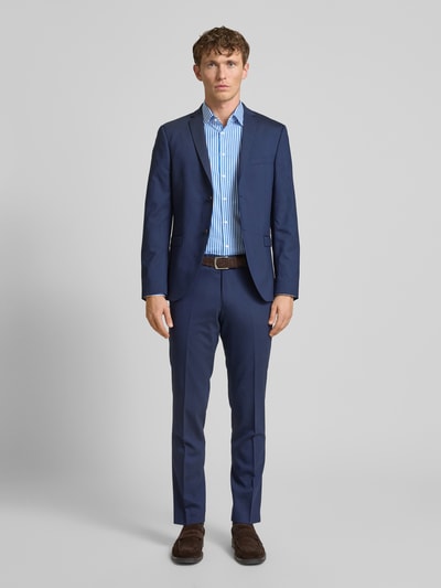 Jake*s Super slim fit zakelijk overhemd met kentkraag Koningsblauw - 1