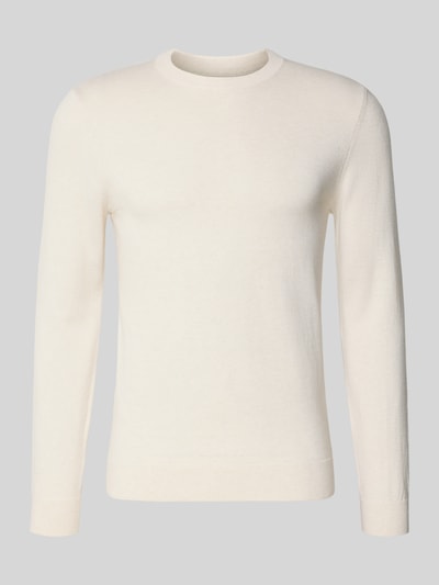 MCNEAL Strickpullover aus Baumwoll-Kaschmir-Mix mit Rundhalsausschnitt Ecru Melange 2