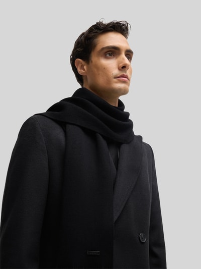 BOSS Sjaal van zuivere scheerwol Zwart - 3