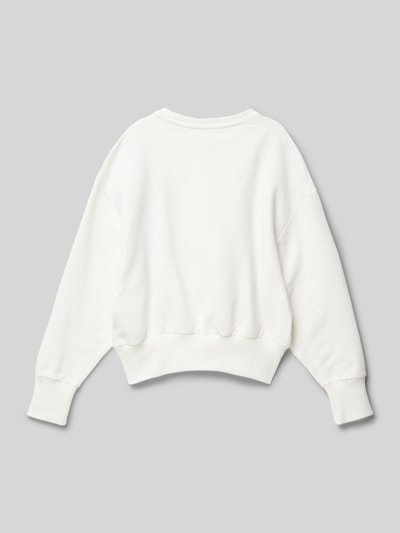 Blue Effect Sweatshirt mit Label-Print Weiss 3