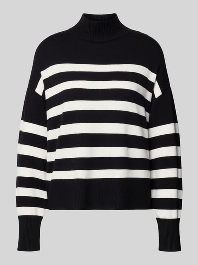 Only Sweter z dzianiny o kroju regular fit z mieszanki wiskozy model ‘BARI’ Czarny 2