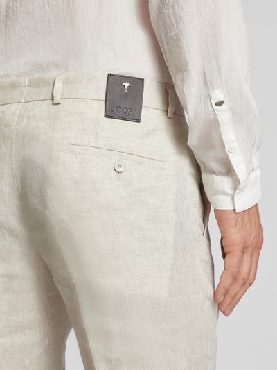 JOOP! Collection Spodnie do garnituru o kroju slim fit z fakturowanym wzorem model ‘Hank’ Złamany biały 3