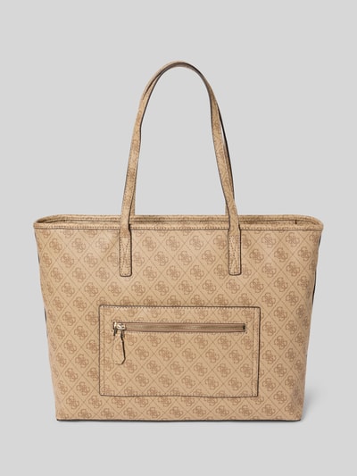 Guess Handtasche im Logo-Design Modell 'POWER PLAY II' Hellbraun 4