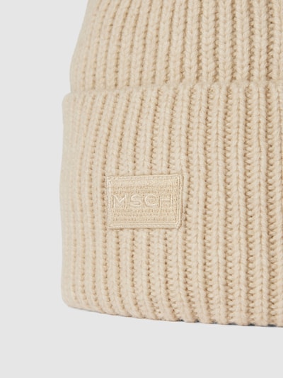 MSCH Copenhagen Czapka beanie z naszywką z logo model ‘Kara’ Piaskowy 2