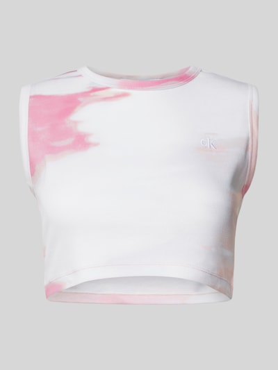 Calvin Klein Jeans Crop Top in Ripp-Optik Rose 2