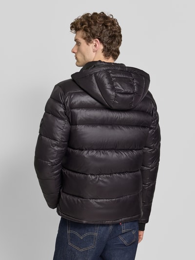 CARS JEANS Kurtka pikowana z kapturem model ‘WOLVES’ Czarny 5