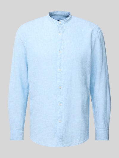 MCNEAL Regular Fit Freizeithemd aus Leinen-Baumwoll-Mix Bleu 2