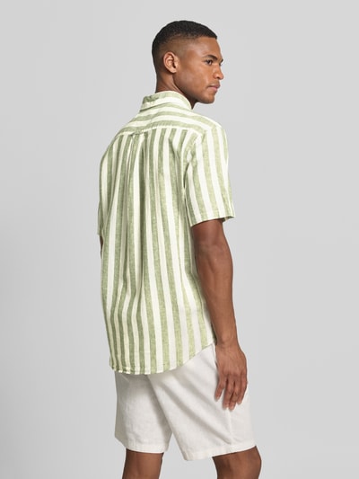 GANT Regular Fit Freizeithemd aus Leinen-Baumwoll-Mix Oliv 5