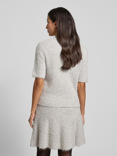 Samsøe Samsøe Strickpullover aus Alpaka-Mix mit 1/2-Arm Modell 'JEANNE' Hellgrau Melange 5