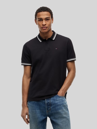 Tommy Jeans Regular Fit Poloshirt aus reiner Baumwolle Black 4