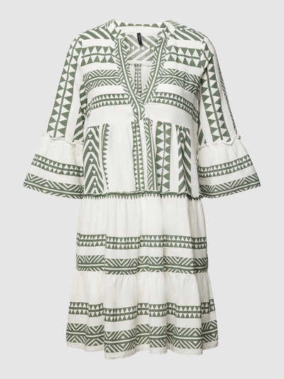 Vero Moda Mini-jurk met all-over print, model 'DICTHE' Groen - 2