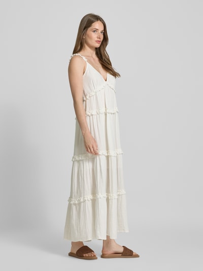 YAS Midi-jurk in laagjeslook, model 'ANINA' Wit - 1