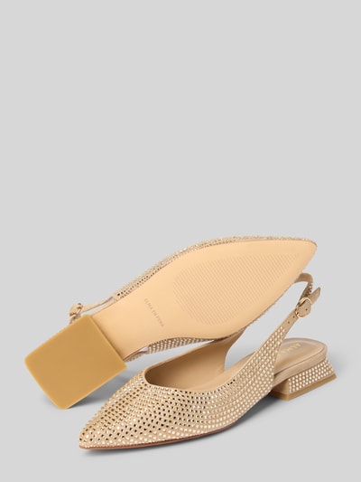 ALMA EN PENA Leren pumps met siersteentjes Zand - 4