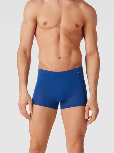 Hanro Boxershort met labeldetail, model 'Natural' Marineblauw - 1