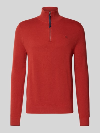 Lerros Gebreide pullover met schipperskraag Rood - 2