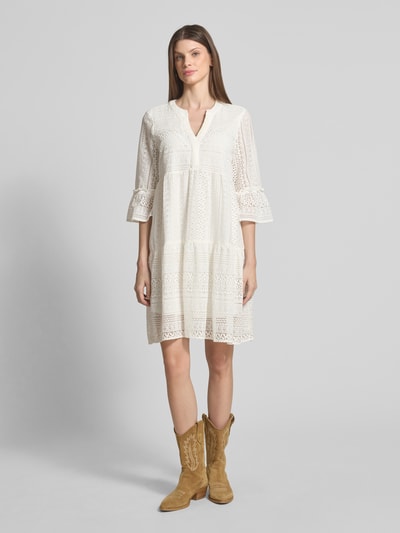 Vero Moda Regular Fit Spitzenkleid aus Baumwoll-Mix Modell 'HONEY' Offwhite 1