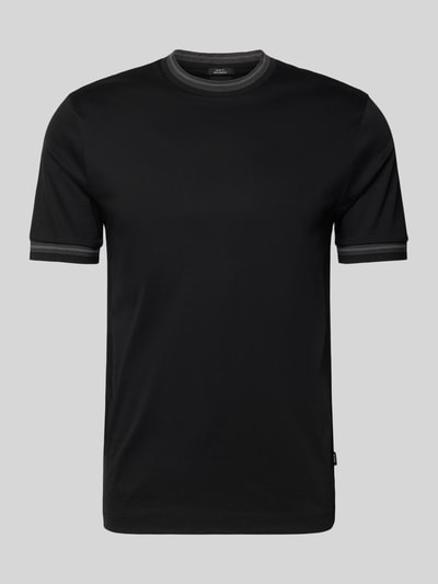 BOSS Slim fit T-shirt van puur katoen, model 'TESSLER 202' Zwart - 2