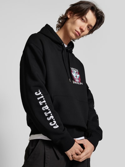 Vertere Hoodie mit Motiv- und Label-Print Modell 'SLEEPWALK' Black 3