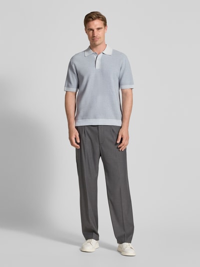 Drykorn Regular fit poloshirt met structuurmotief, model 'TAMIAN' Blauw - 1