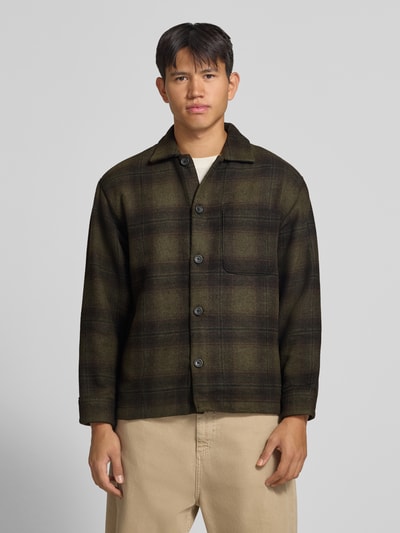 JACK & JONES Regular Fit Hemdjacke mit Brusttasche Modell 'SOHO OLLIE' Oliv 4