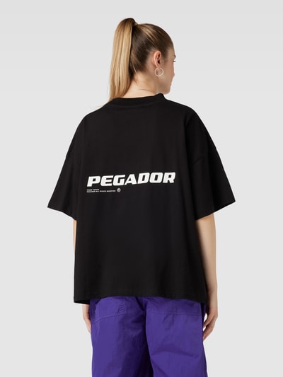 Pegador Oversized T-Shirt mit Label-Print Modell 'Culla' Black 5