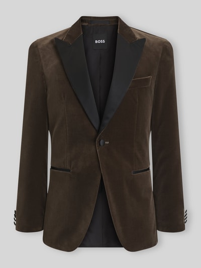BOSS Marynarka o kroju slim fit z mieszanka jedwabiu model 'Hutson' Beżowy 2